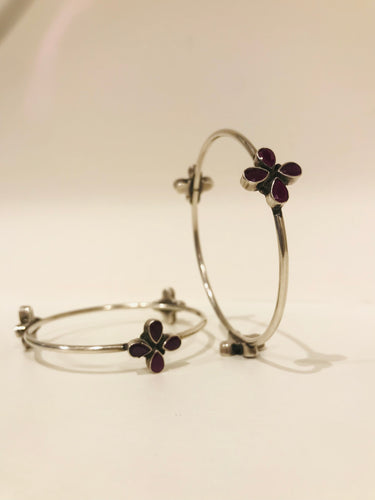 925 Silver Ruby Bangle